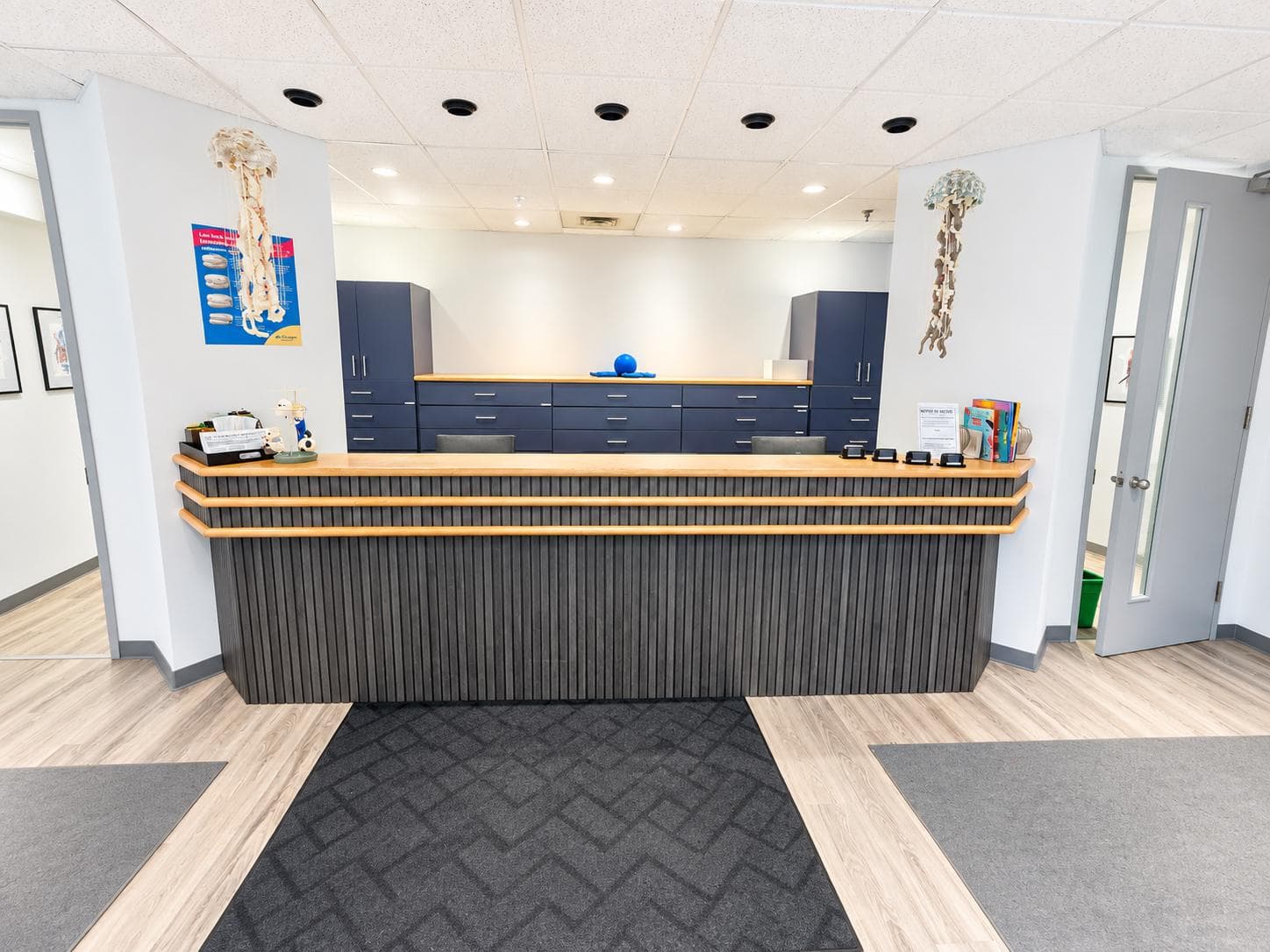 Clinic reception desk